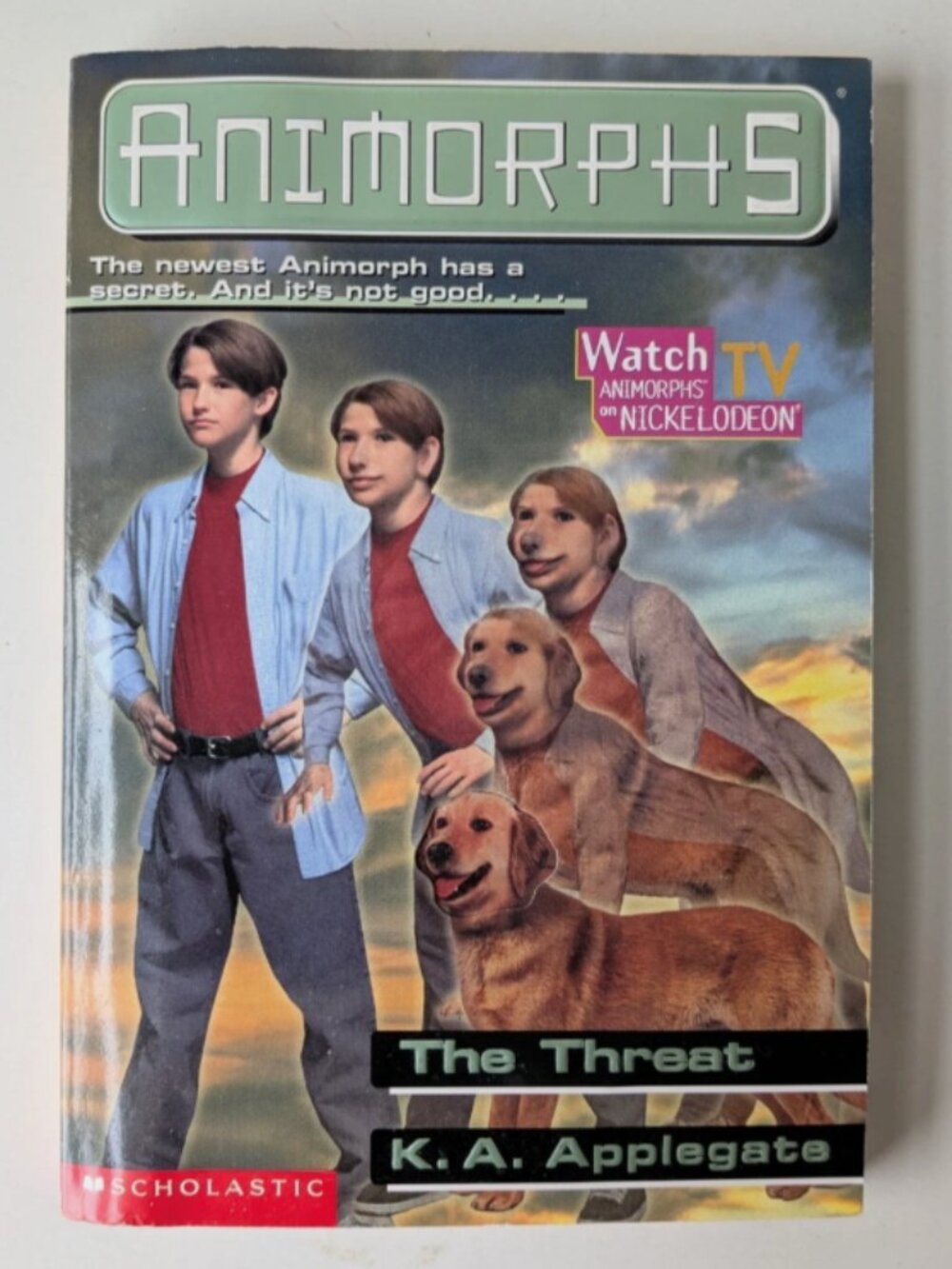 5/$15 Kids Book Animorphs 21 The Threat Scholastic 90s Reading Copy Applegate
